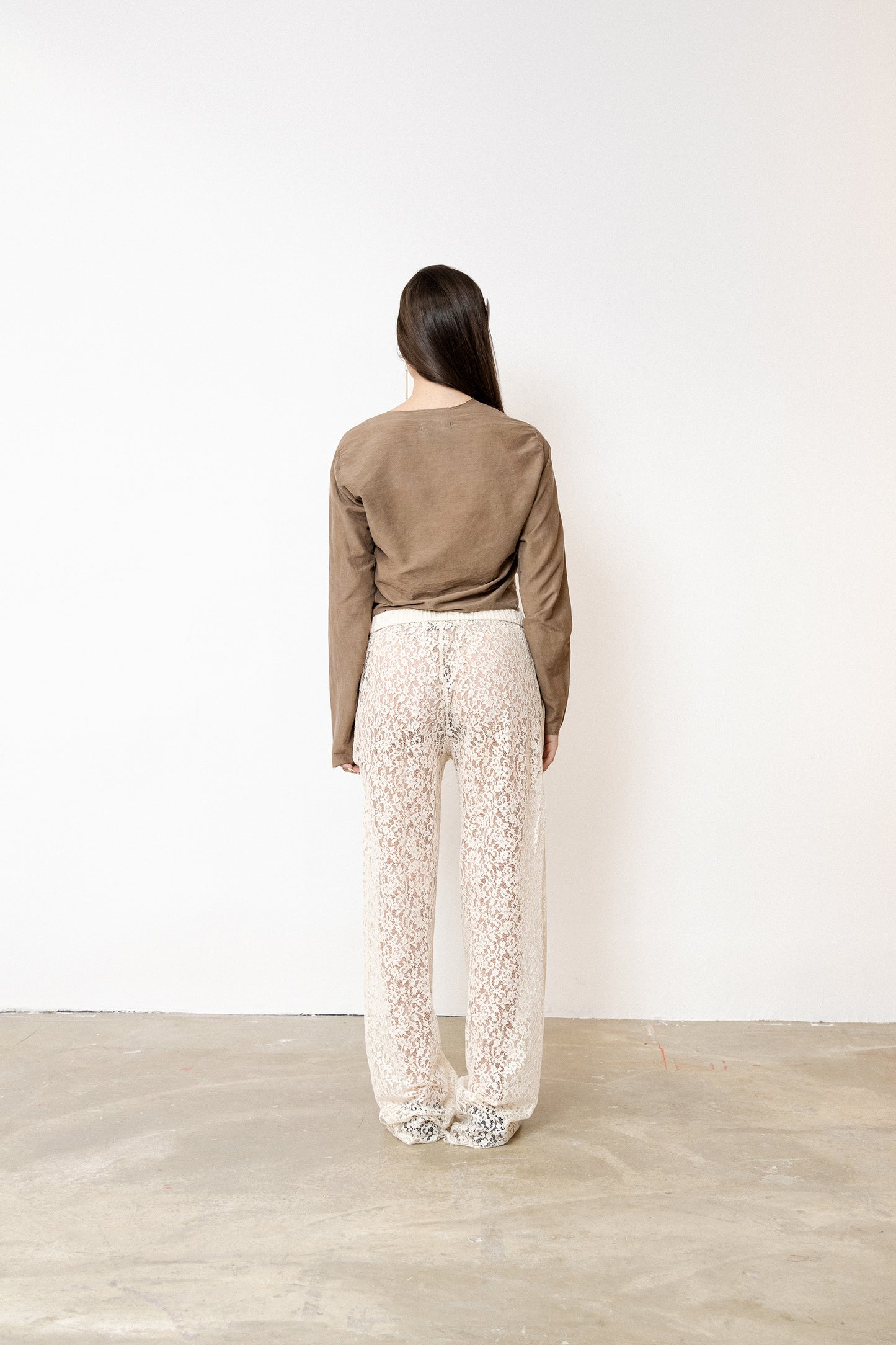 Islander Pants in Lace - Sand White