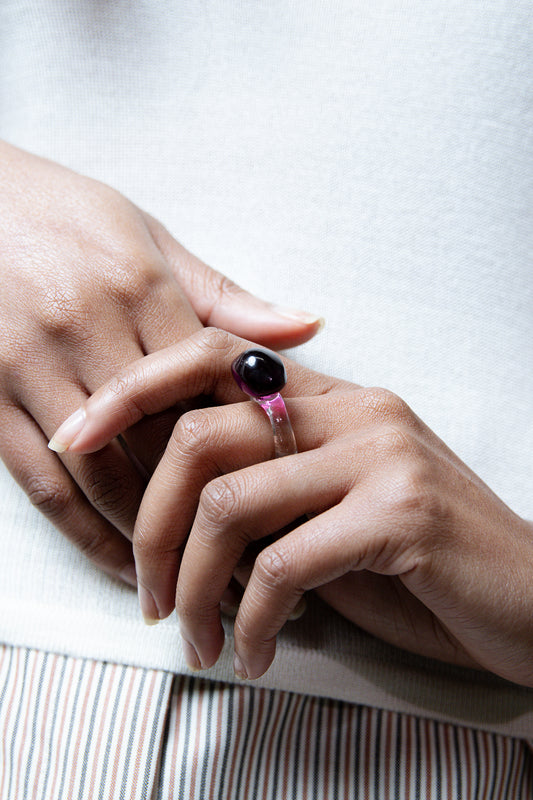Small Model Prima Ring - RHODOLITE