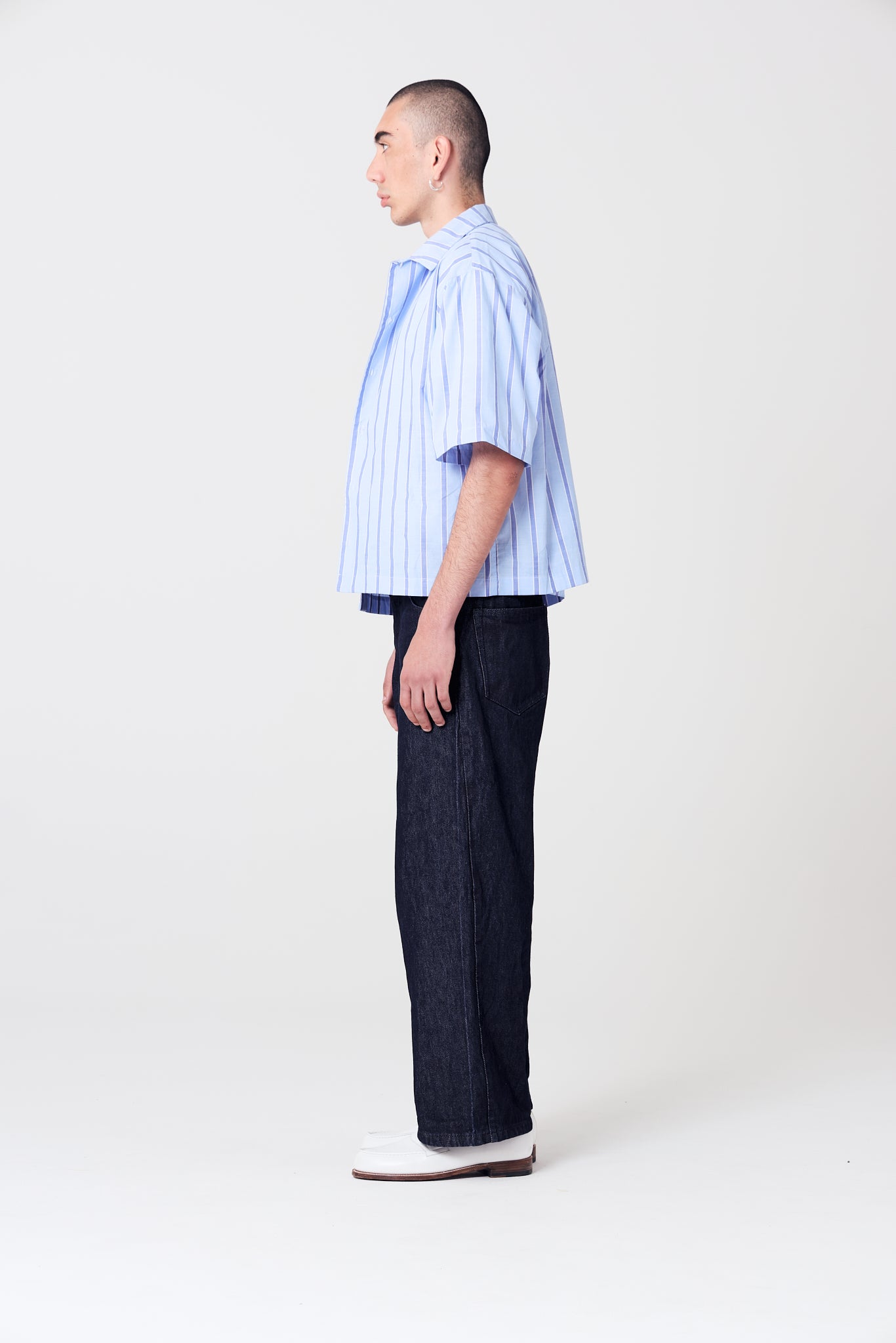 The Classic Blue Stripes Bowling Shirt