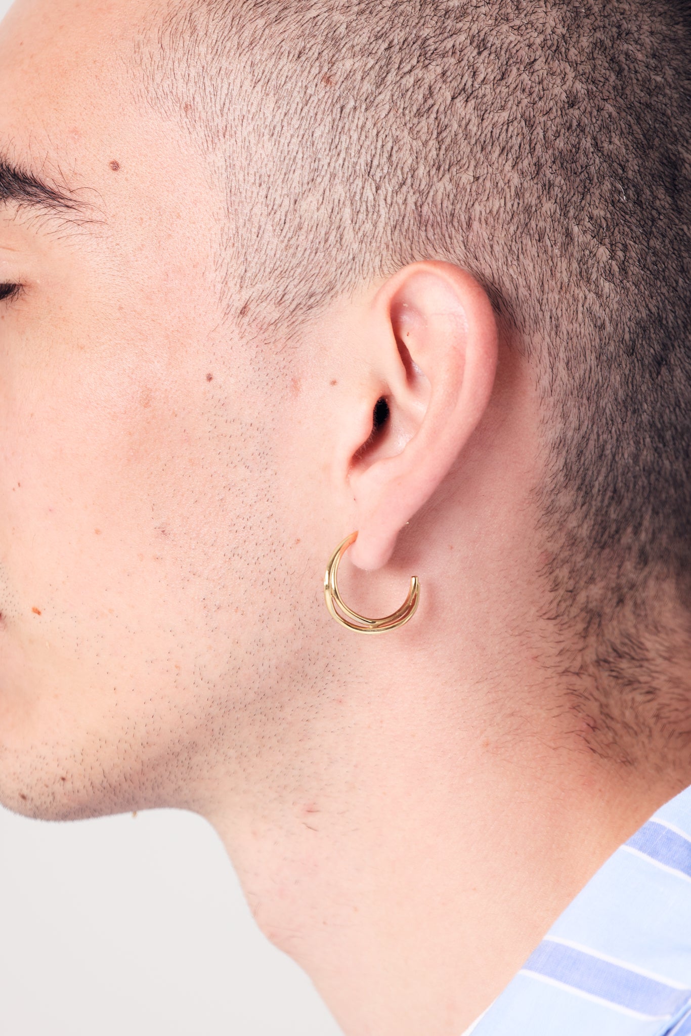 Möbius Big Earring in Gold Plated