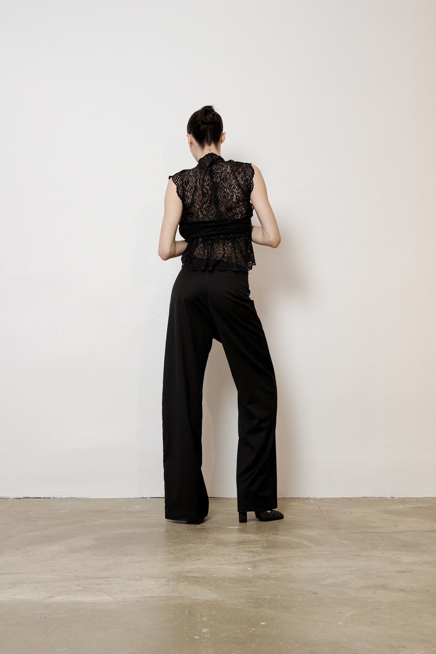Black Lightweight Wool Trousers