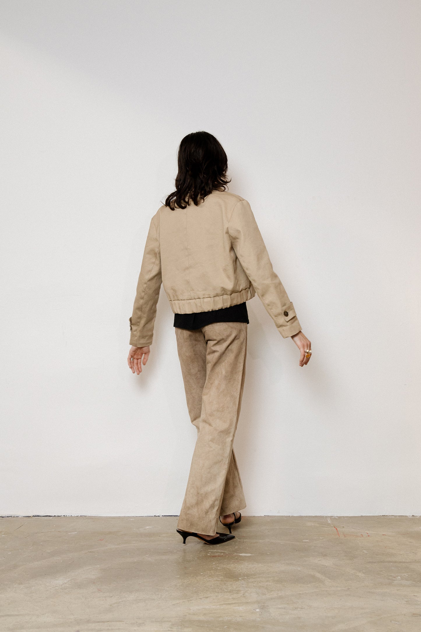 Brown Cotton Twill Trousers