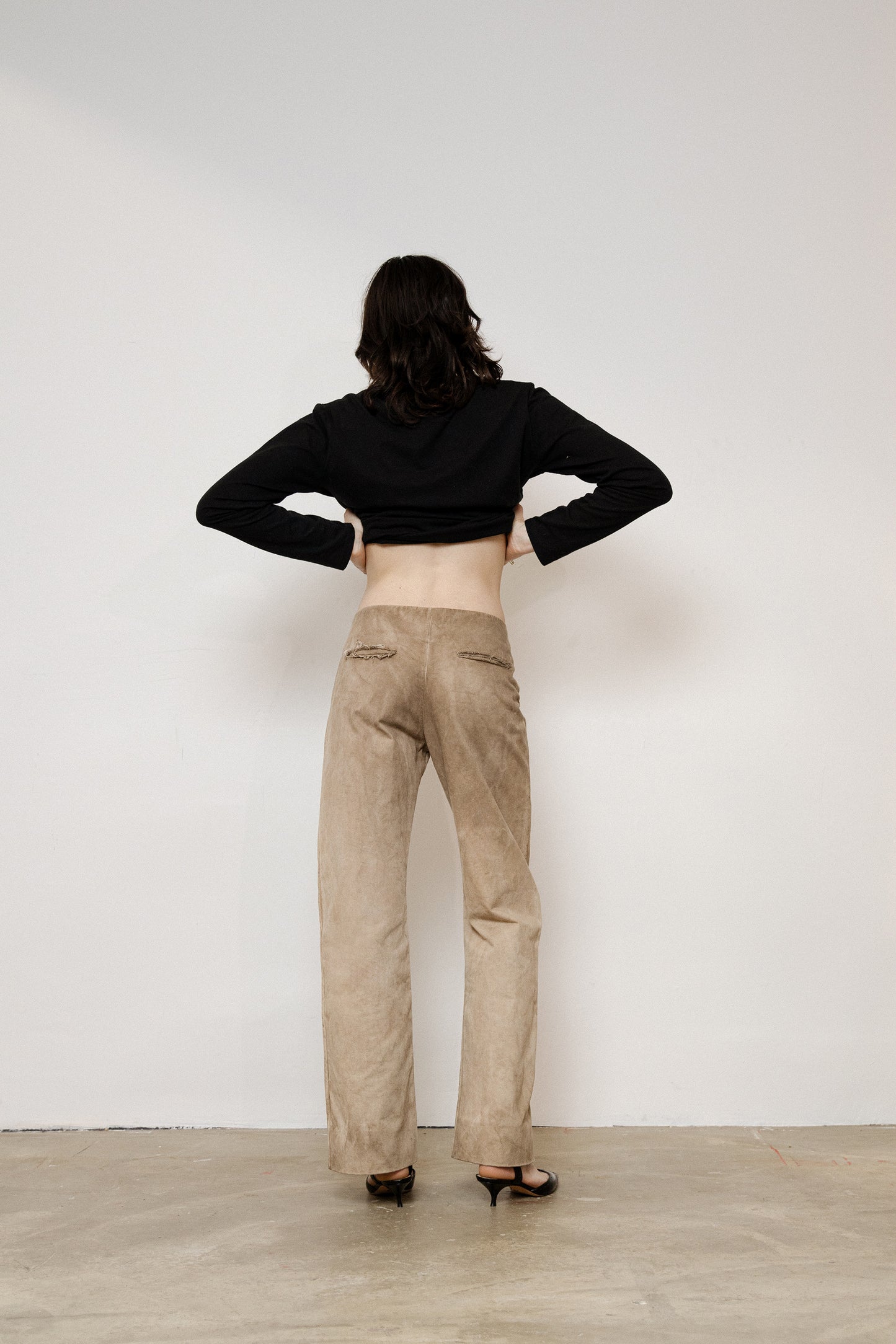 Brown Cotton Twill Trousers