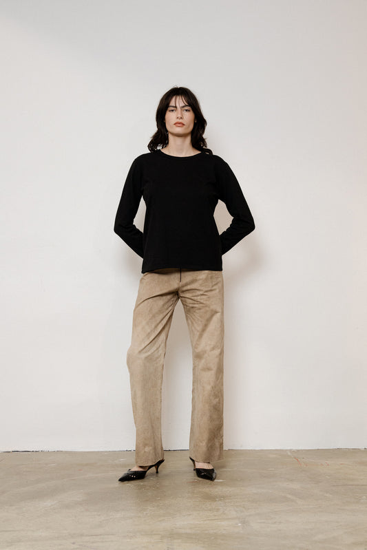 Black Cotton T Shirt