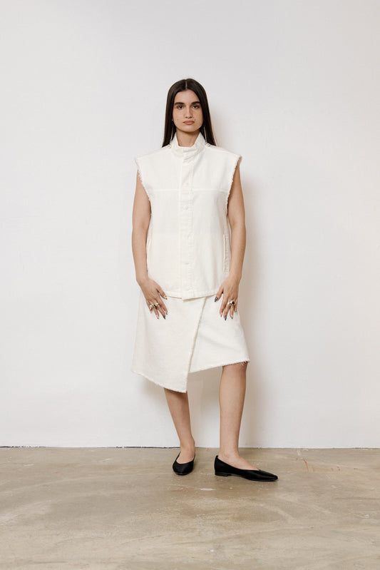 White Cotton Canvas Jacket