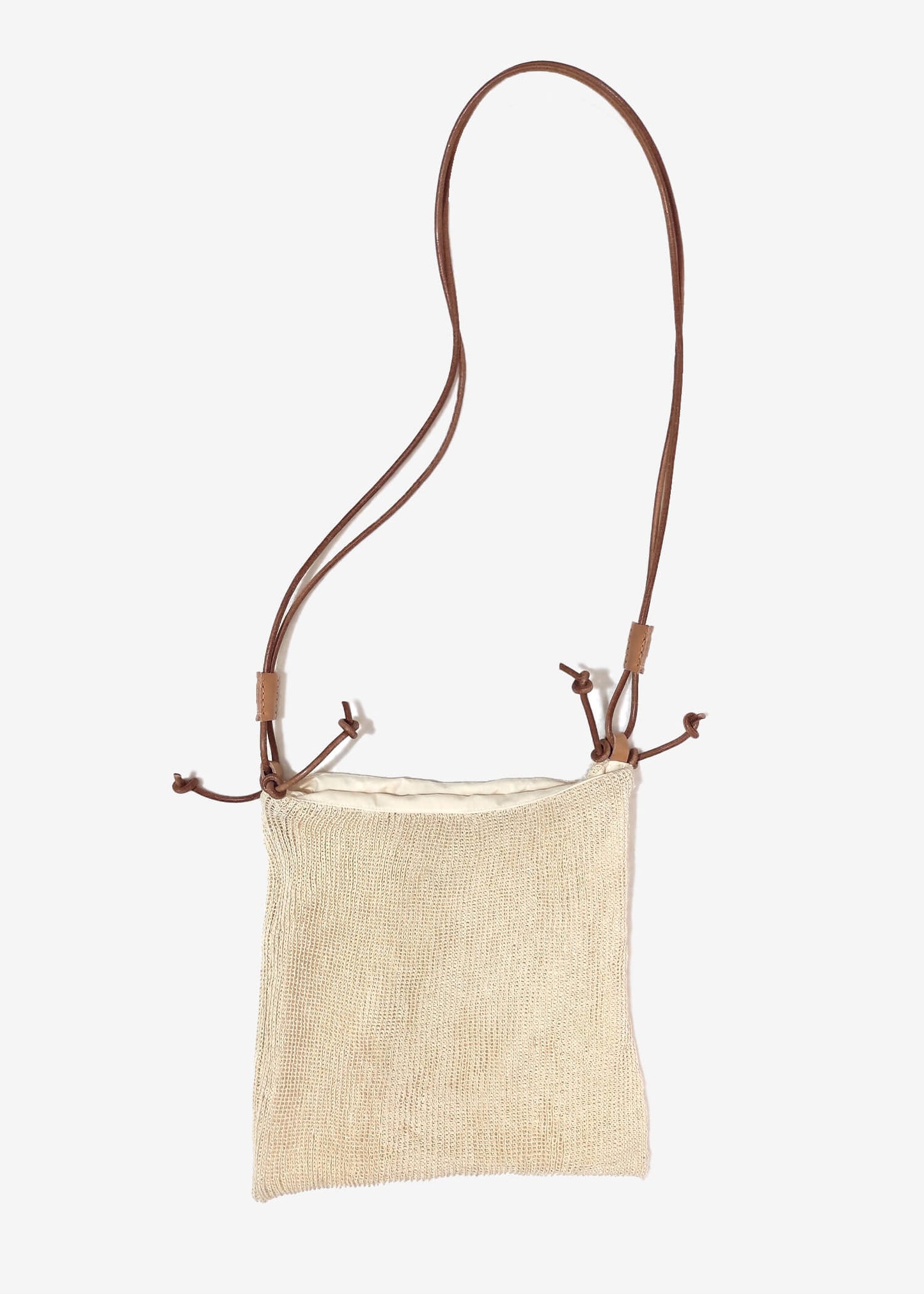 Beige Knitted Cotton Bag