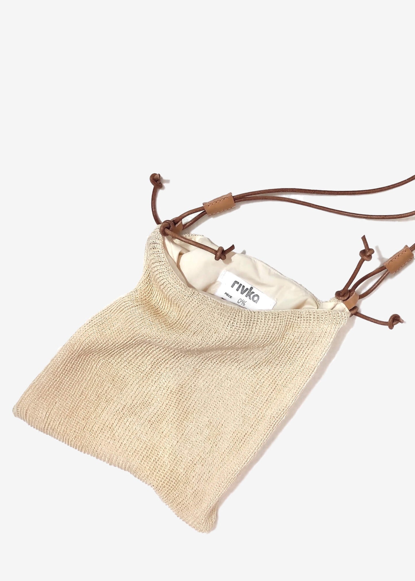 Beige Knitted Cotton Bag